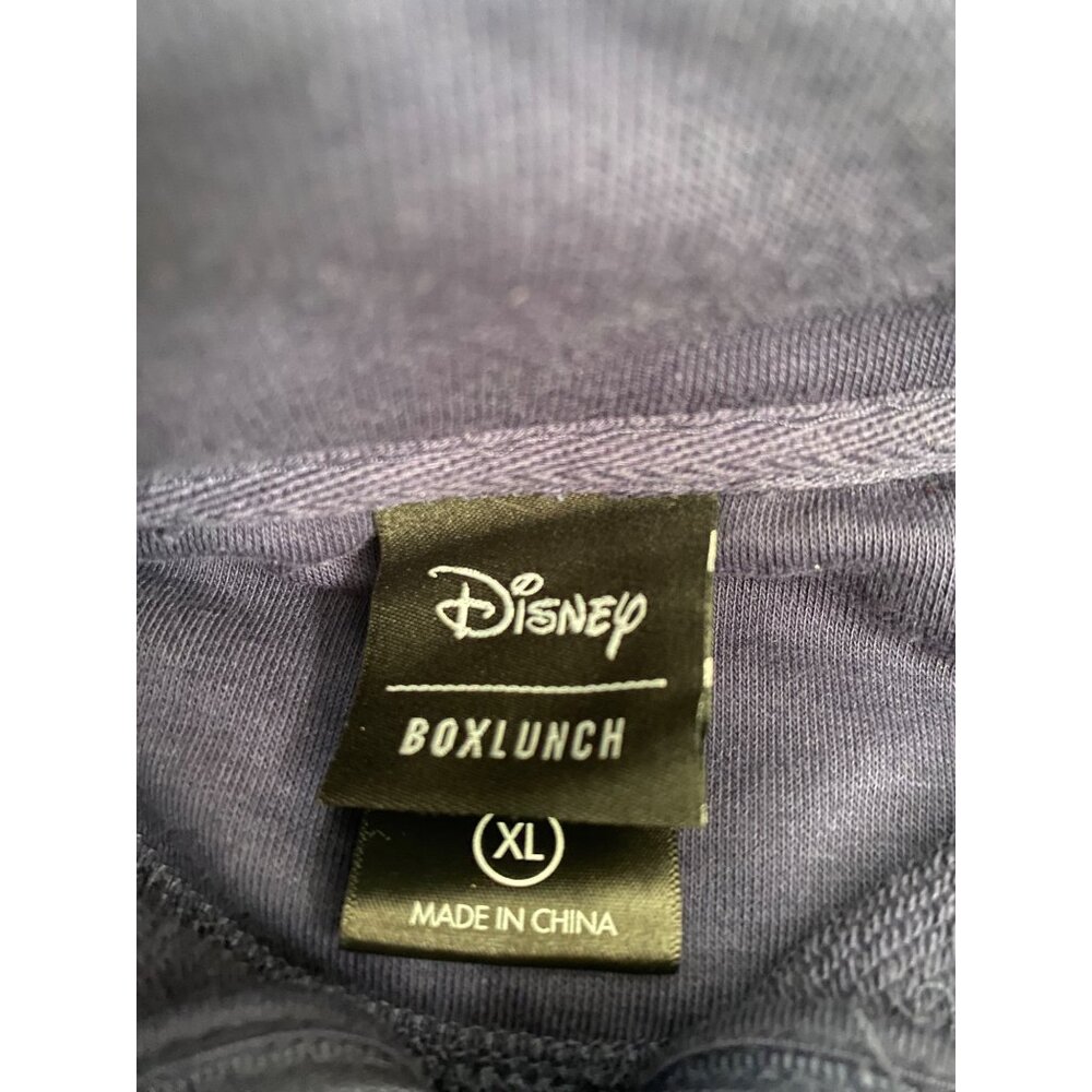 Disney Womens XL Stitch Quarter Zip Sweatshirt BoxLunch Exclusive Lilo Navy Blue - Picture 4 of 8